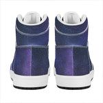 Nebula Universe Galaxy Deep Space Print High Top Leather Sneakers