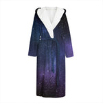 Nebula Universe Galaxy Deep Space Print Hooded Bathrobe