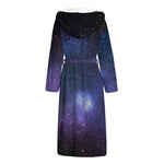 Nebula Universe Galaxy Deep Space Print Hooded Bathrobe