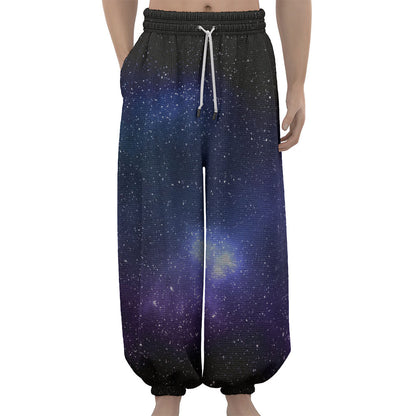 Nebula Universe Galaxy Deep Space Print Lantern Pants