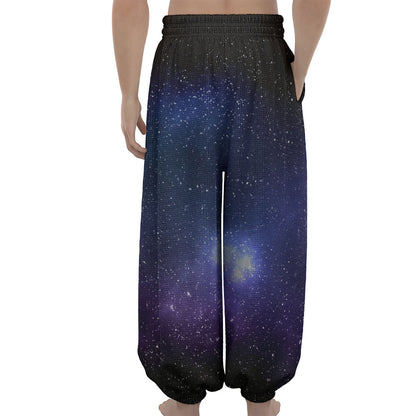 Nebula Universe Galaxy Deep Space Print Lantern Pants