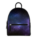 Nebula Universe Galaxy Deep Space Print Leather Backpack
