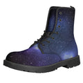 Nebula Universe Galaxy Deep Space Print Lace-Up Boots
