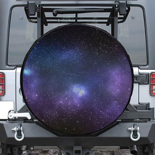 Nebula Universe Galaxy Deep Space Print Leather Spare Tire Cover