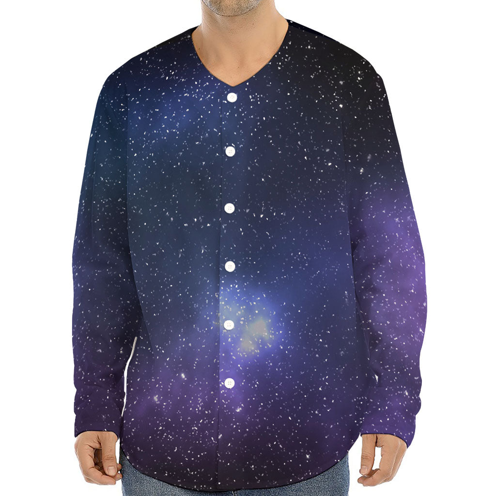 Nebula Universe Galaxy Deep Space Print Long Sleeve Baseball Jersey