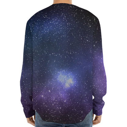 Nebula Universe Galaxy Deep Space Print Long Sleeve Baseball Jersey