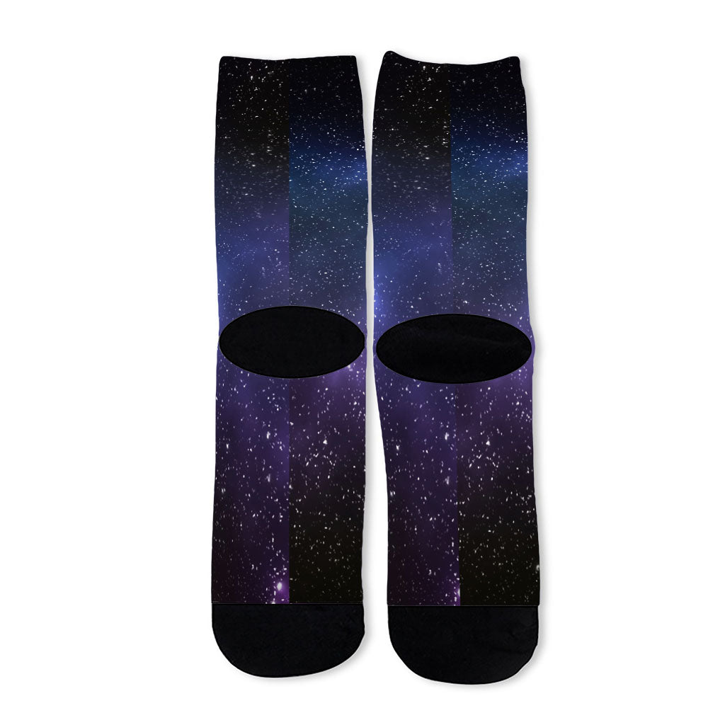 Nebula Universe Galaxy Deep Space Print Long Socks