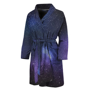 Nebula Universe Galaxy Deep Space Print Men's Bathrobe