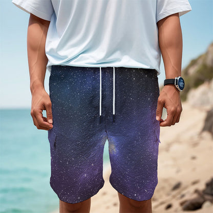 Nebula Universe Galaxy Deep Space Print Men's Cargo Shorts