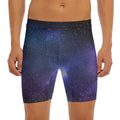Nebula Universe Galaxy Deep Space Print Men's Long Boxer Briefs