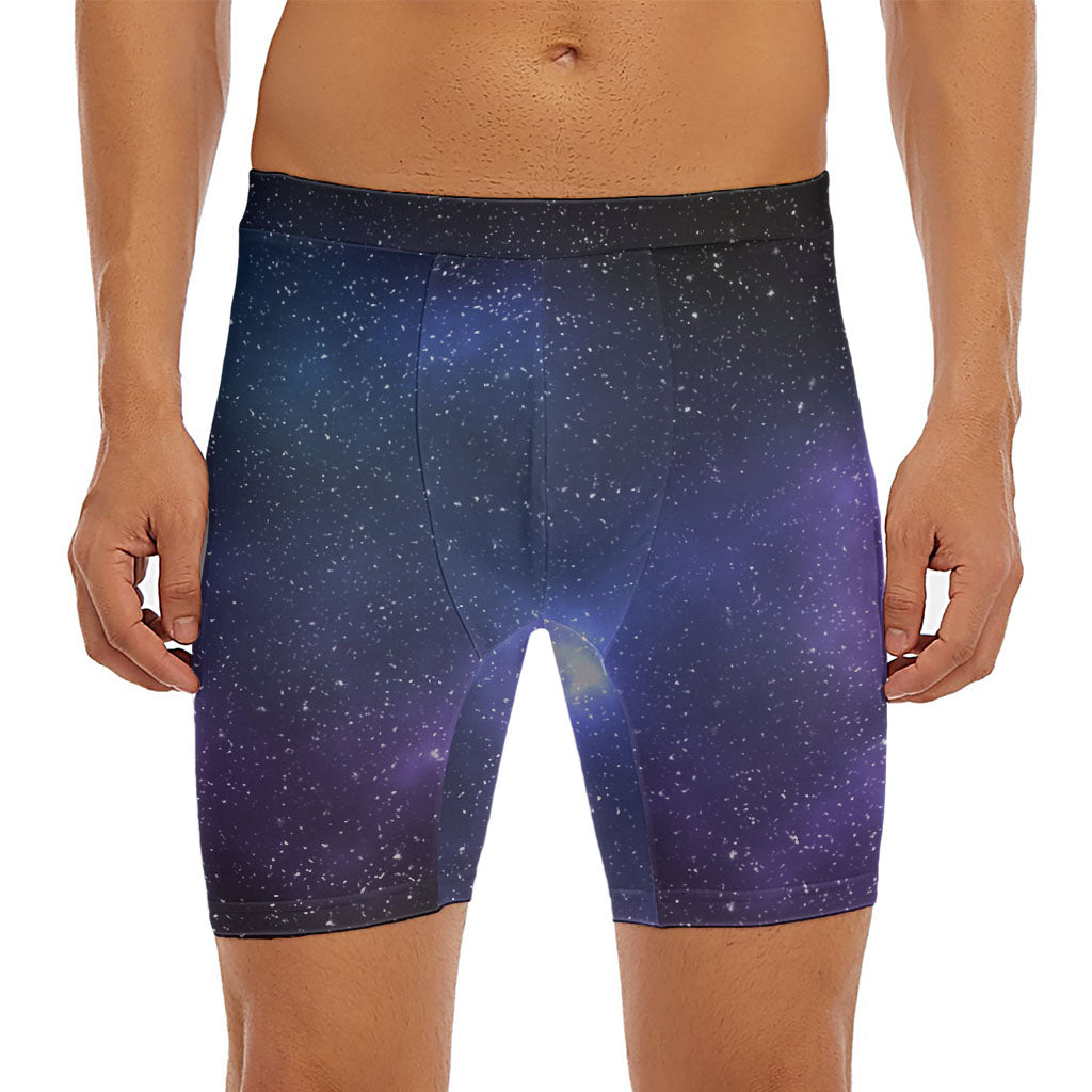 Nebula Universe Galaxy Deep Space Print Men's Long Boxer Briefs