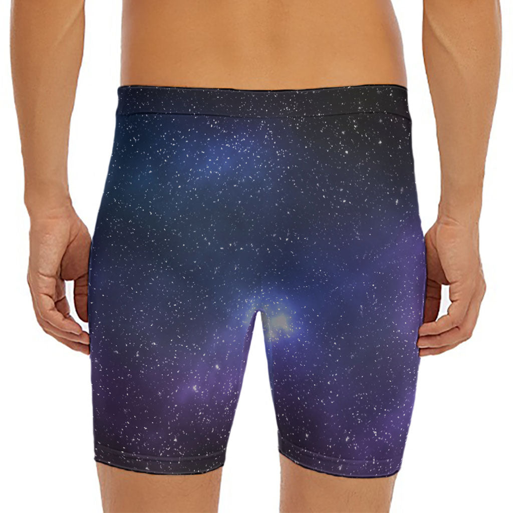 Nebula Universe Galaxy Deep Space Print Men's Long Boxer Briefs