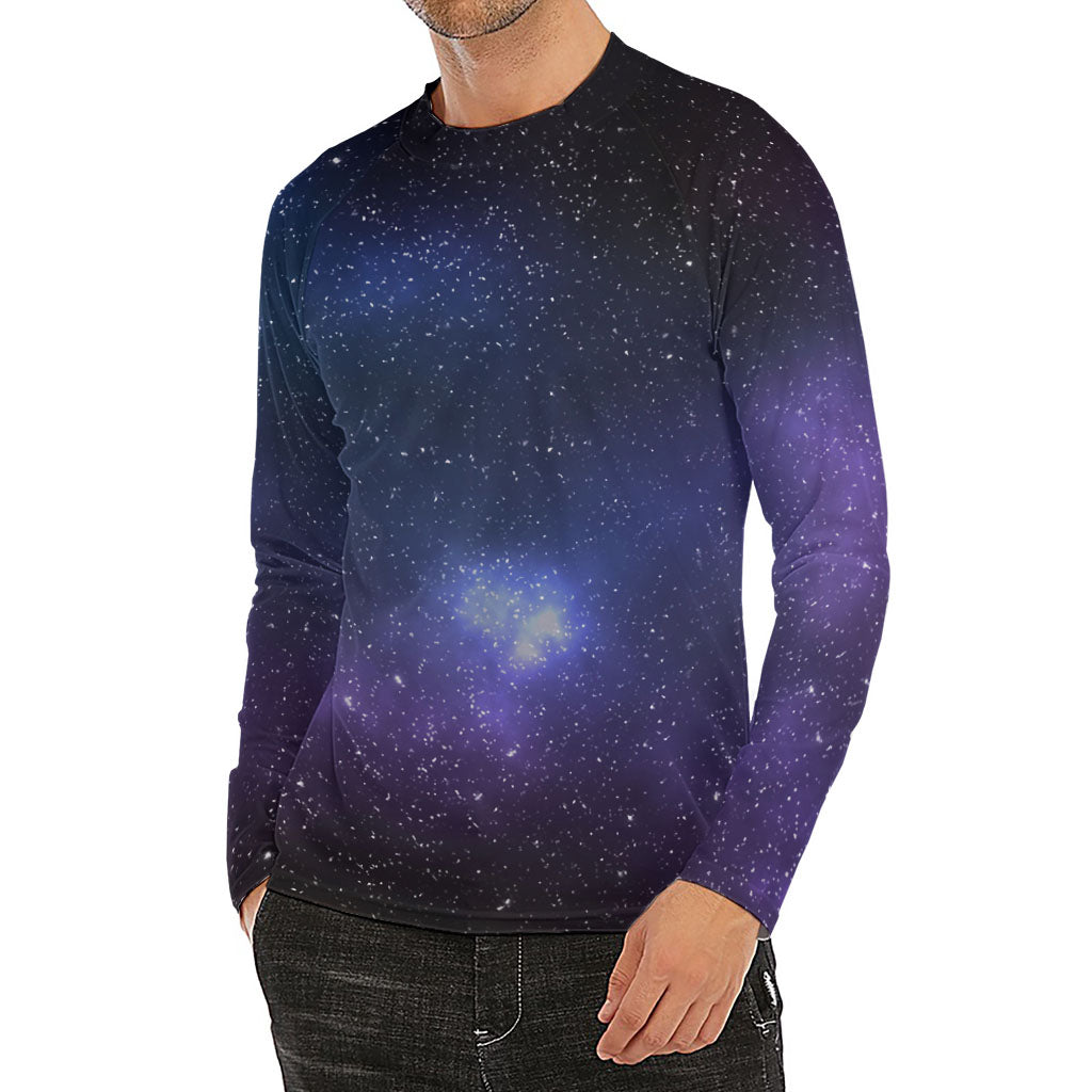 Nebula Universe Galaxy Deep Space Print Men's Long Sleeve Rash Guard