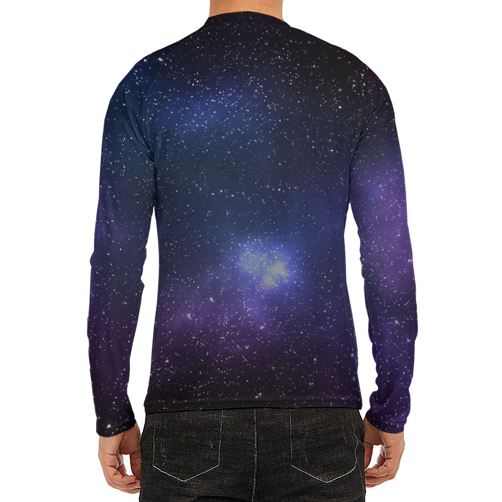 Nebula Universe Galaxy Deep Space Print Men's Long Sleeve Rash Guard