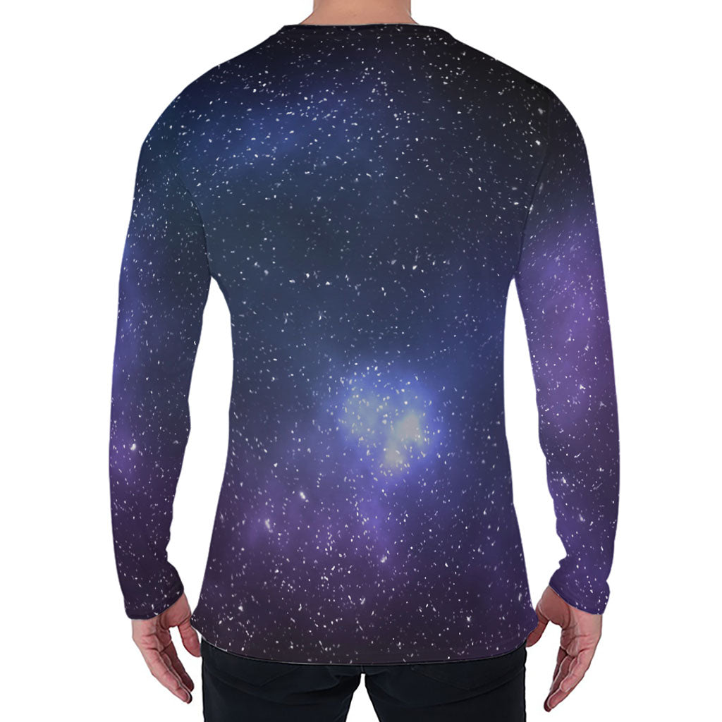 Nebula Universe Galaxy Deep Space Print Men's Long Sleeve T-Shirt