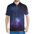 Nebula Universe Galaxy Deep Space Print Men's Polo Shirt