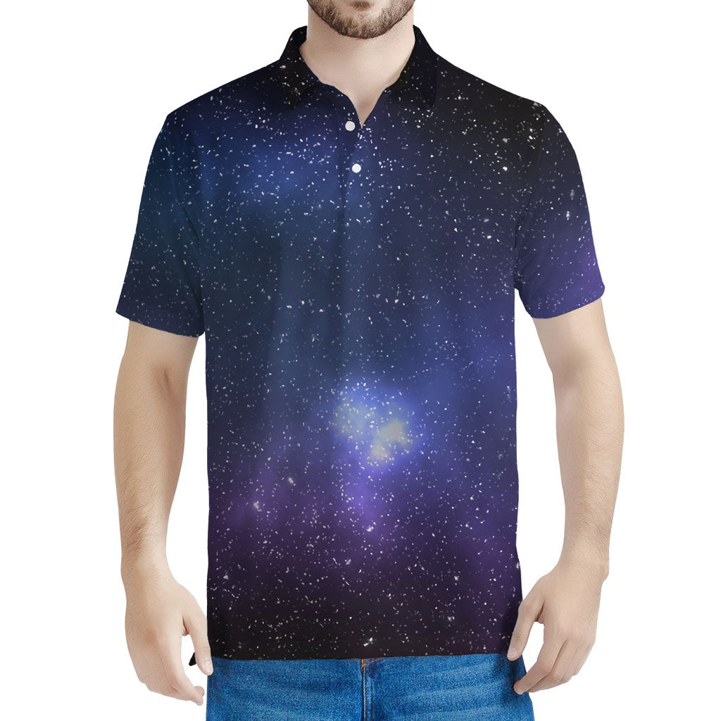 Nebula Universe Galaxy Deep Space Print Men's Polo Shirt