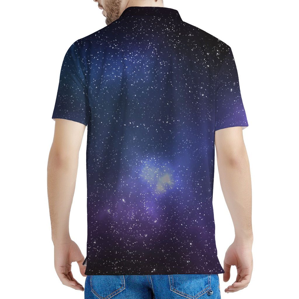 Nebula Universe Galaxy Deep Space Print Men's Polo Shirt