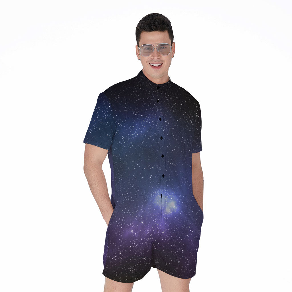 Nebula Universe Galaxy Deep Space Print Men's Rompers