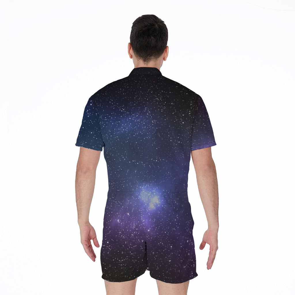 Nebula Universe Galaxy Deep Space Print Men's Rompers