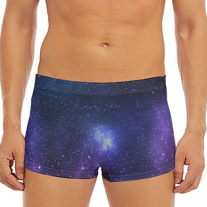 Nebula Universe Galaxy Deep Space Print Men's Short Boxer Briefs