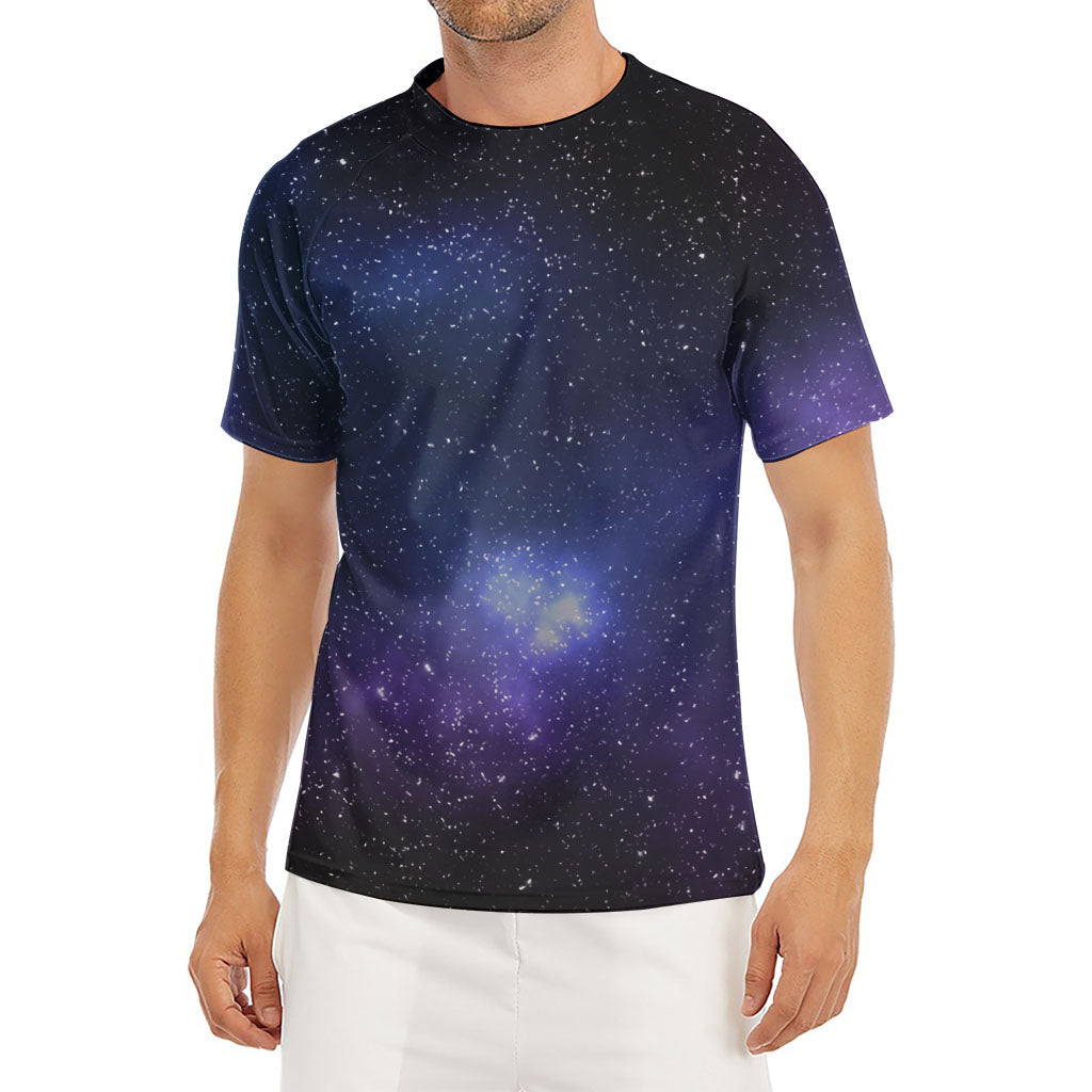 Nebula Universe Galaxy Deep Space Print Men's Short Sleeve Rash Guard