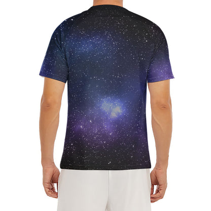 Nebula Universe Galaxy Deep Space Print Men's Short Sleeve Rash Guard