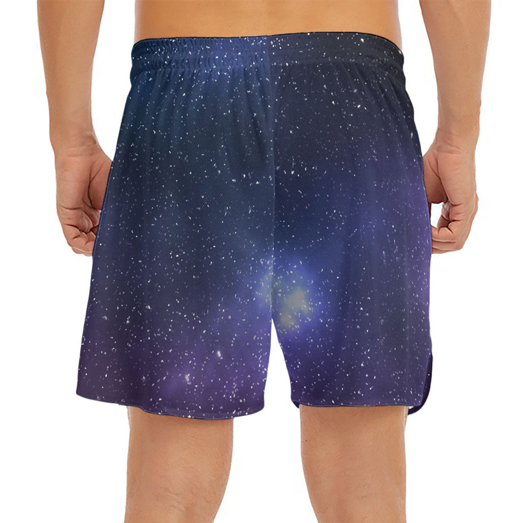 Nebula Universe Galaxy Deep Space Print Men's Split Running Shorts