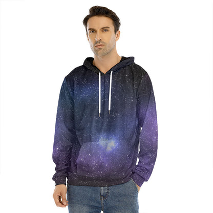 Nebula Universe Galaxy Deep Space Print Men's Velvet Pullover Hoodie