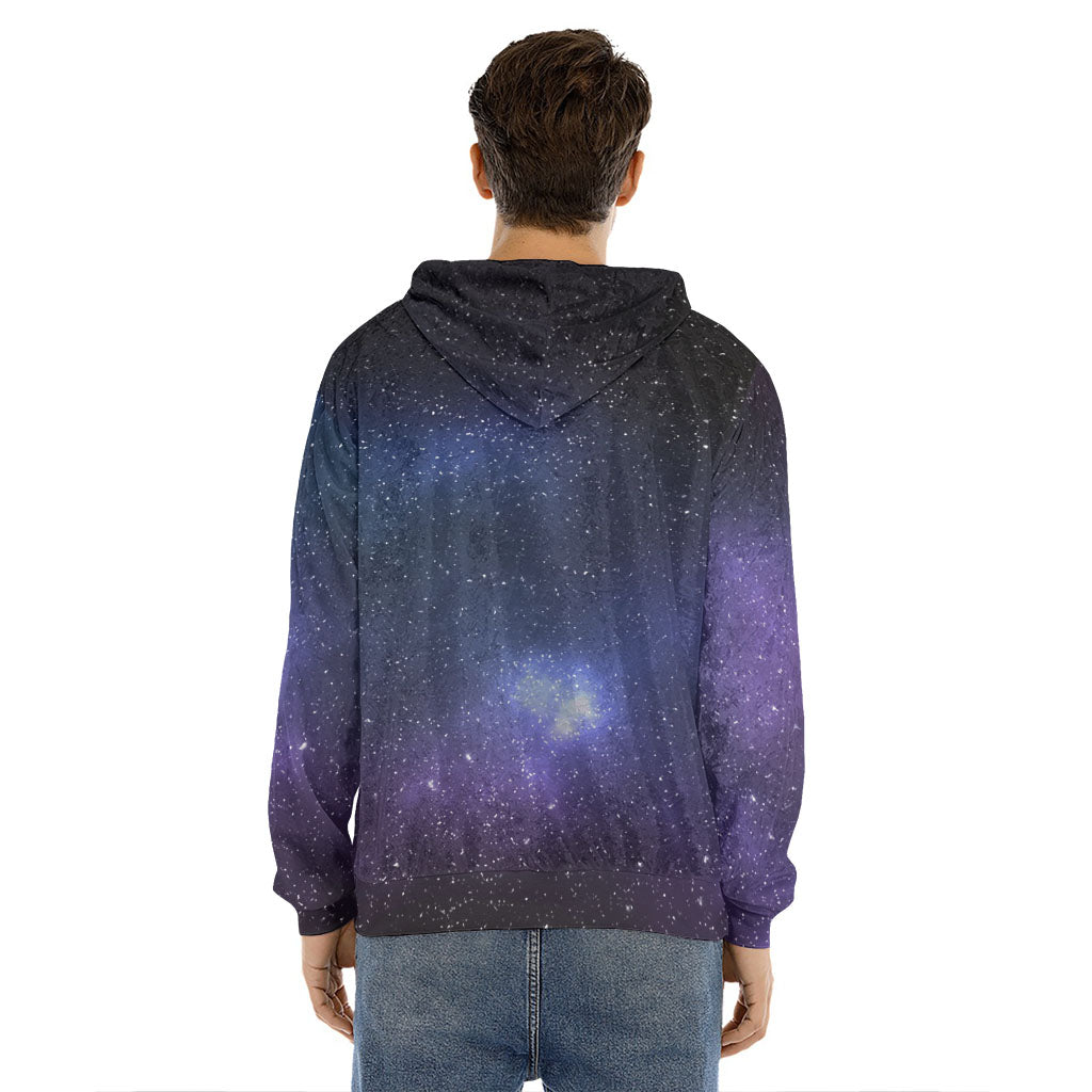 Nebula Universe Galaxy Deep Space Print Men's Velvet Pullover Hoodie