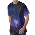 Nebula Universe Galaxy Deep Space Print Men's Velvet T-Shirt
