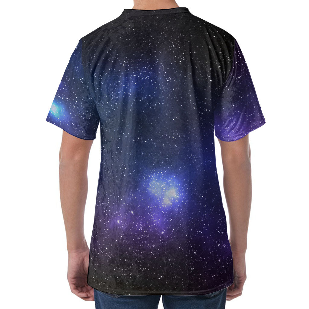Nebula Universe Galaxy Deep Space Print Men's Velvet T-Shirt