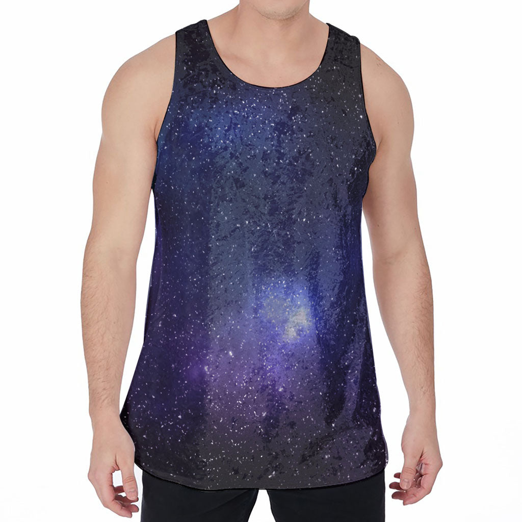 Nebula Universe Galaxy Deep Space Print Men's Velvet Tank Top