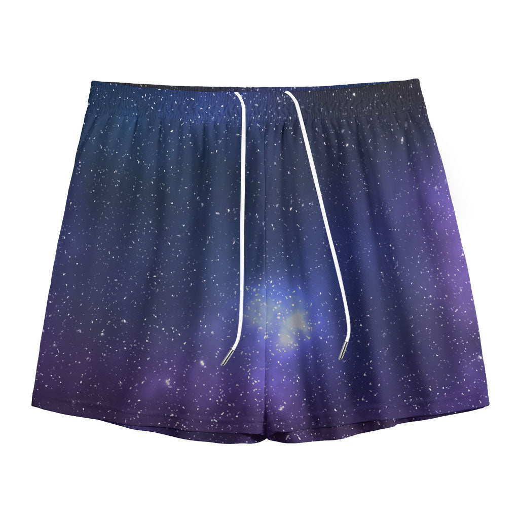 Nebula Universe Galaxy Deep Space Print Mesh Shorts
