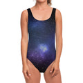 Nebula Universe Galaxy Deep Space Print One Piece Swimsuit