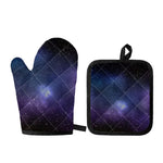 Nebula Universe Galaxy Deep Space Print Oven Mitt And Pot Holder Set