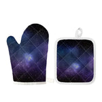 Nebula Universe Galaxy Deep Space Print Oven Mitt And Pot Holder Set