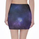 Nebula Universe Galaxy Deep Space Print Pencil Mini Skirt