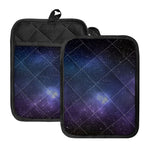 Nebula Universe Galaxy Deep Space Print Pot Holders With Pocket