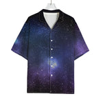 Nebula Universe Galaxy Deep Space Print Rayon Hawaiian Shirt
