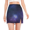 Nebula Universe Galaxy Deep Space Print Side Slit Mini Skirt