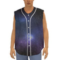 Nebula Universe Galaxy Deep Space Print Sleeveless Baseball Jersey