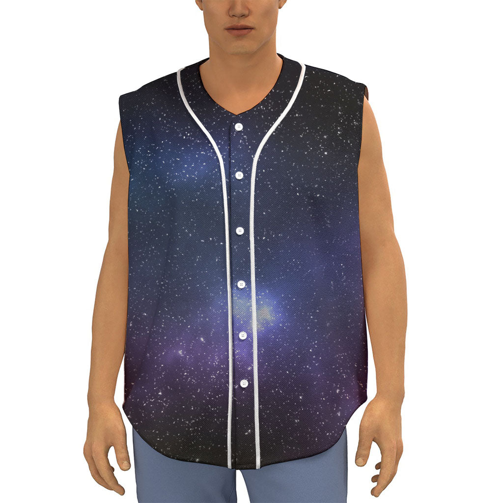 Nebula Universe Galaxy Deep Space Print Sleeveless Baseball Jersey