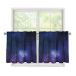 Nebula Universe Galaxy Deep Space Print Tier Curtains