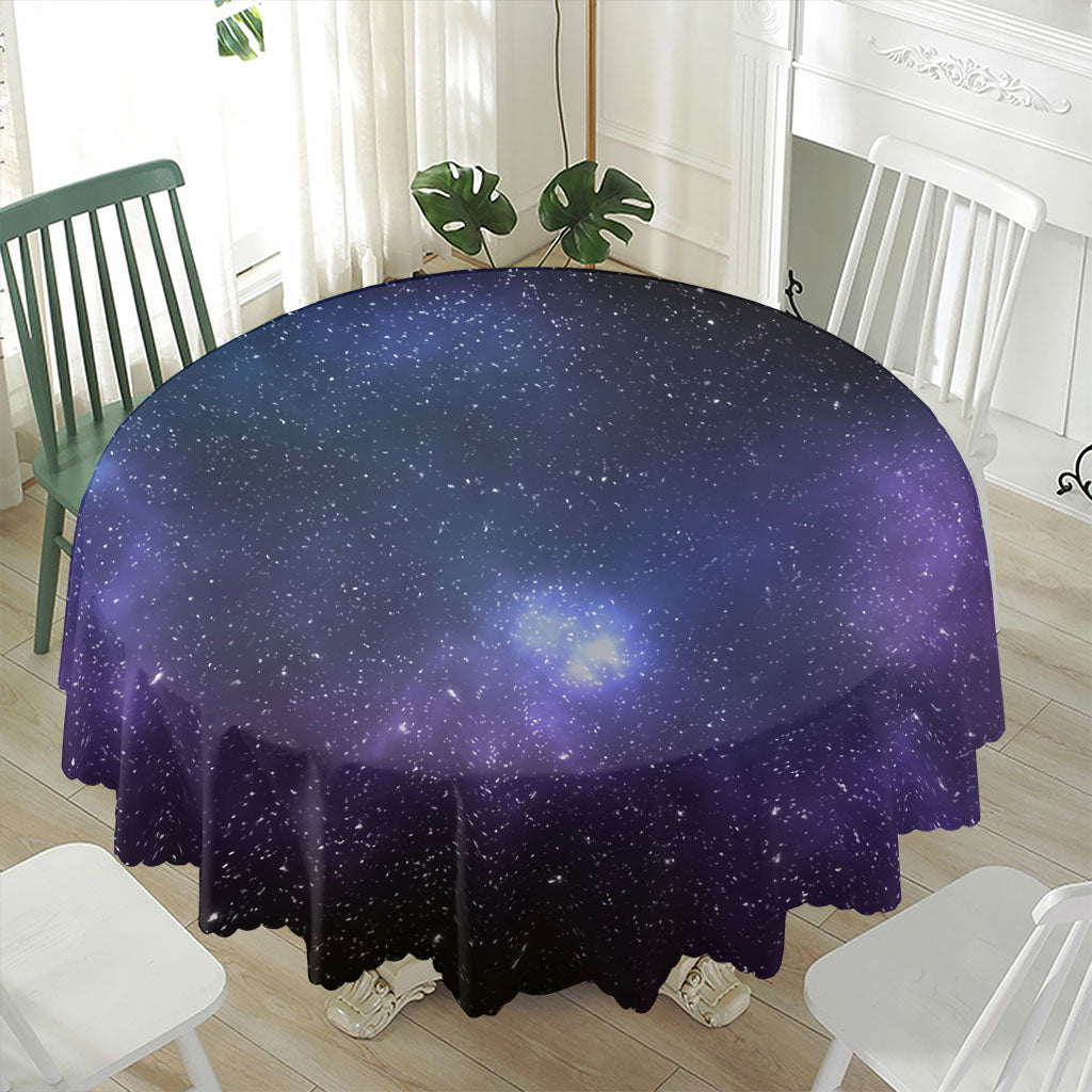 Nebula Universe Galaxy Deep Space Print Waterproof Round Tablecloth
