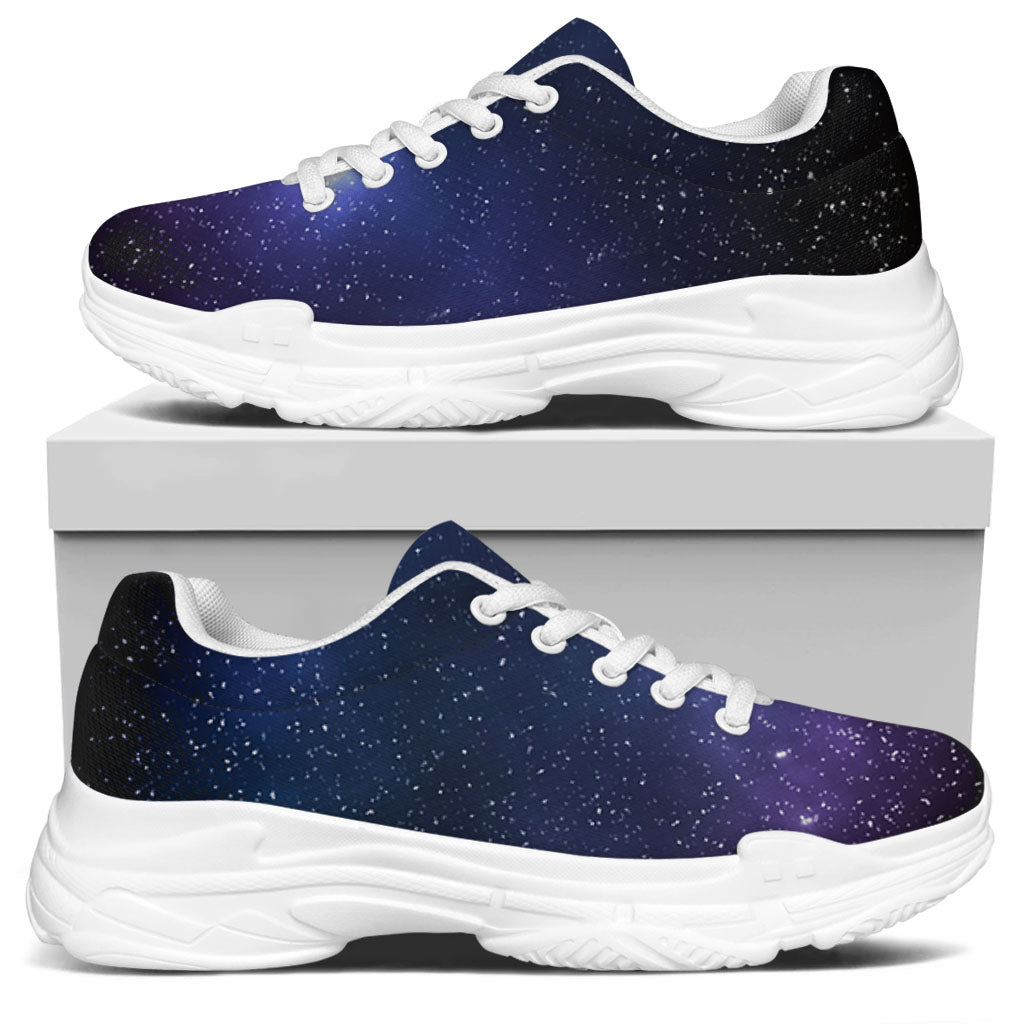 Nebula Universe Galaxy Deep Space Print White Chunky Shoes
