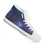Nebula Universe Galaxy Deep Space Print White High Top Sneakers
