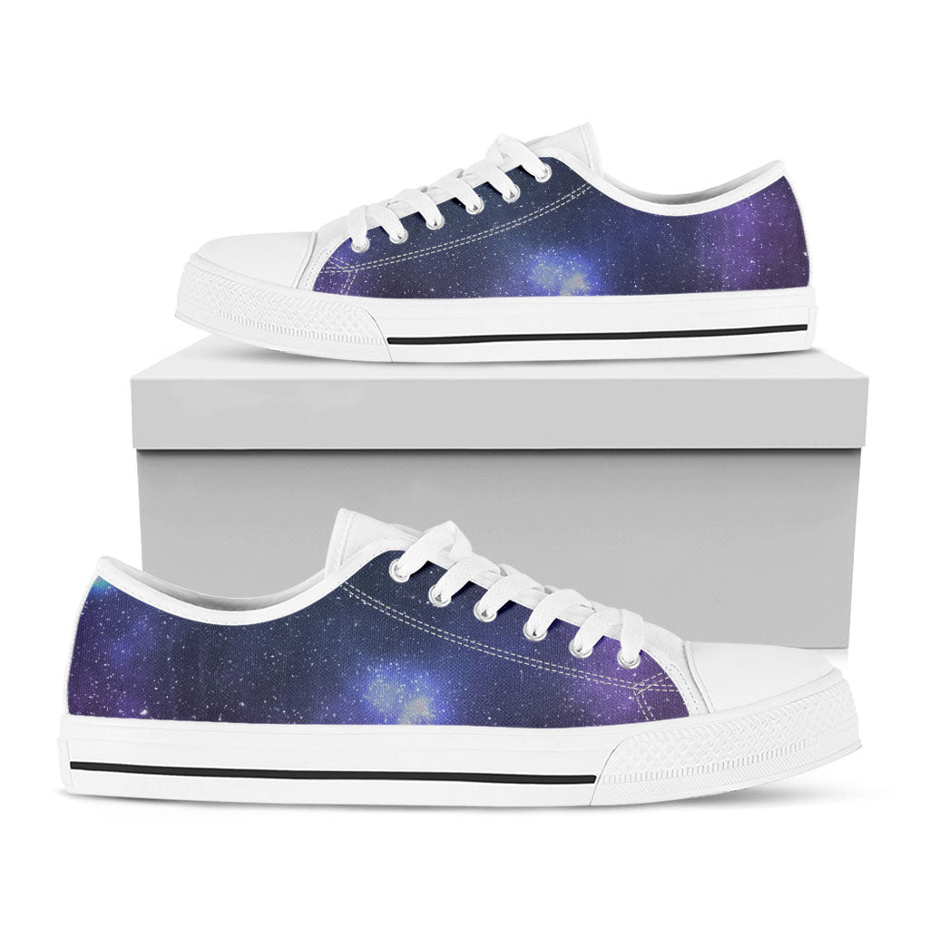 Nebula Universe Galaxy Deep Space Print White Low Top Sneakers