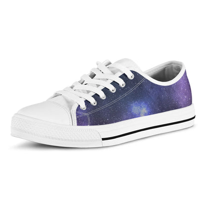 Nebula Universe Galaxy Deep Space Print White Low Top Sneakers