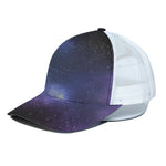 Nebula Universe Galaxy Deep Space Print White Mesh Trucker Cap
